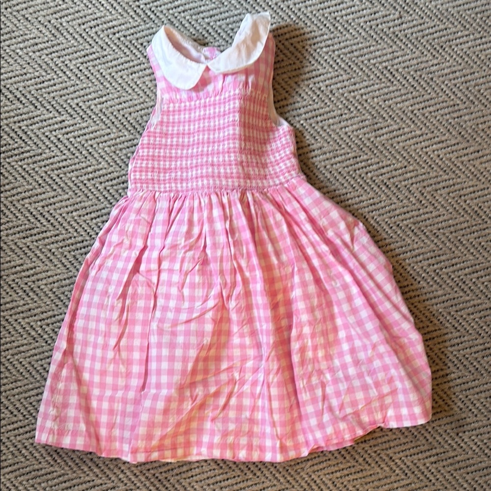 Janie and Jack - Pink Gingham Peter Pan Collar Dress